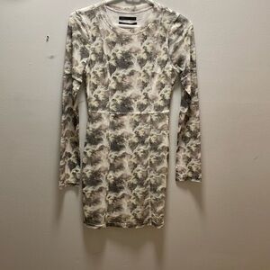 UO Ruth Mesh Long Sleeve Mini Dress